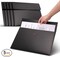 5 Pieces A4 Envelopes Folders for Paperwork Plastic Wallets (Black)